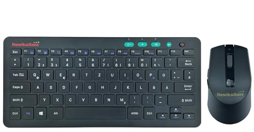 Ensemble clavier souris sans fil Henrik&Hans QWERTZ Allemand pour PC