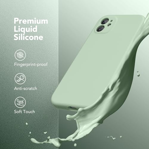 Image of Magnetic for iPhone 11 Phone Case Silicone, Compatible with MagSafe, [Full Camera Protection][Screen Protector] Slim Shockproof Protective Case for iPhone 11 6.1 inch, Light Cyan
