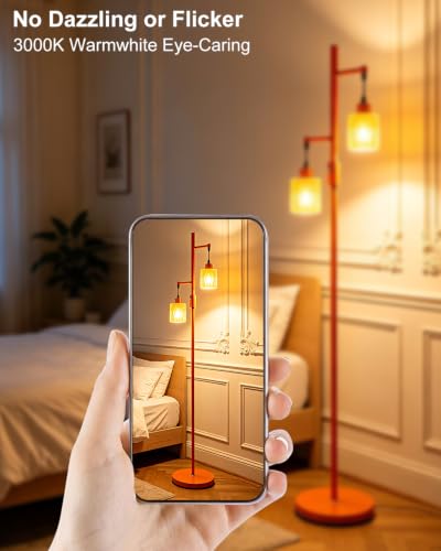 Image of Lightdot Globe Floor Lamp with LED Bulbs Included, Dimmable Floor Lamps,Unique Modern Standing Tall Lamp for Bedroom Living Room /Sofa Beside /Corner Decor-Gold