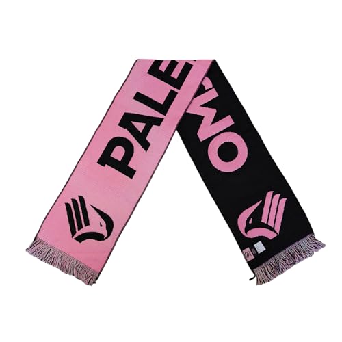 Palermo FC, Sciarpa Jacquard, Rosa e Nera, 100% acrilico, Made