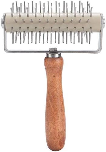 INCHOO Pastel de pizza de acero inoxidable hecho en casa pastel pan pastelería herramienta para hornear masa Docker aguja rodillo rueda