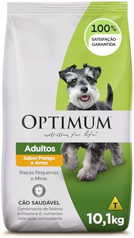 Ração Optimum para Cães Adultos Raças Pequenas e Minis Sabor Fran...