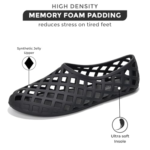 Project Cloud Jelly Shoes Women - Lightweight & Water-Resistant Women's Flats Sandals - Non Slip Womens Shoes - Perfect Summer Jelly Flats for Women 2025 (Jellz)2