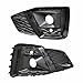 Front Bumper Fog Light Cover Grill Grilles Insert Compatible with Audi A5 Sports Bumper Bumper 2020-2024, Replaces Left Right Grille Covers(Black (left and right))
