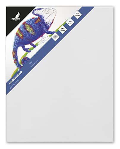 Kangaro K-810031 - Lienzo (lona, 24 x 30 cm), color blanco