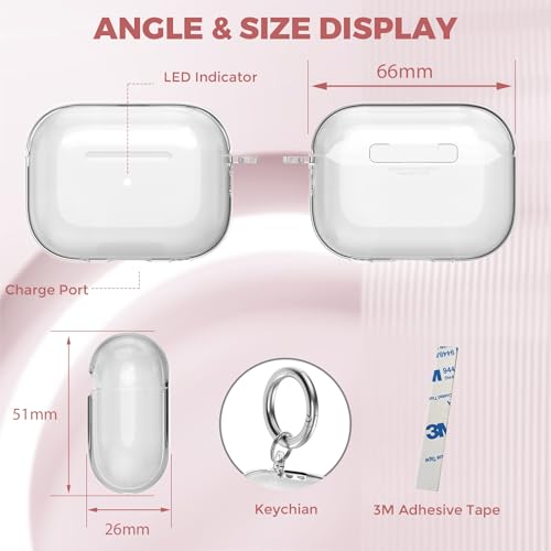 Image of OTOPO for Airpods 4 Case Clear with Cleaning Kit 2024, Soft TPU Transparent Apple AirPods 4th Generation Protective Cover Skin Women Men for iPod 4 Case, Clear