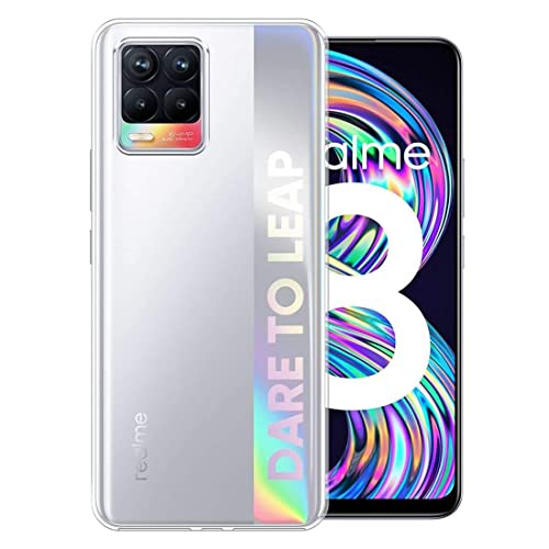 Image of Soft Flexible Silicone Back Cover Compatible with Realme 8 Pro, Transparent Case