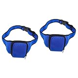 MILISTEN 2 Pièces Taille Microphone Bleu Gym Ceinture Pochette Support Stockage Transporteur Pour Entraîneur Utiliser Fitness Extérieur Portable Conteneur Entraînement