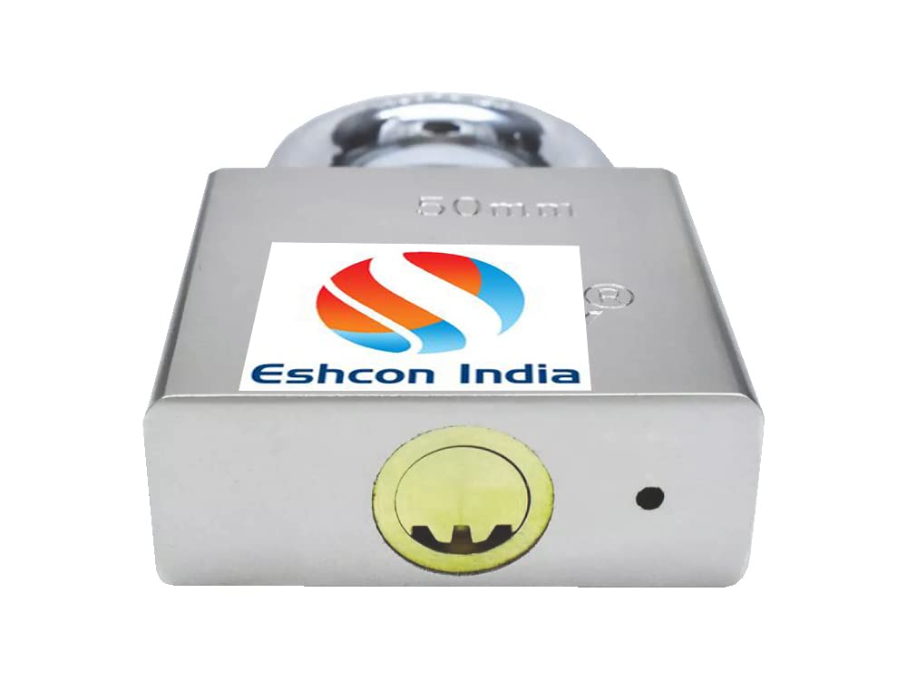 ESHCON 50MM Steel Colour Brass Cylinder Padlock for Gate Door Cabinet Air Box School Gym Locker Dormitory Household with 3 Special Curve Style Keys — Amazon image 4