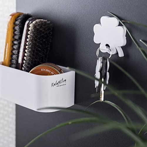 KalaMitica - Hook for Wall Magnetic Board with Strong Magnet - White Four-leaf Clover, 5,5 x 5,1 cm - Image 4