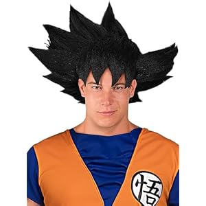 Funidelia | Peluca de Goku Dragon Ball para hombre Son Goku, Bola de Dragón, Manga – Accesorios para adultos, accesorio para disfraz – Negro