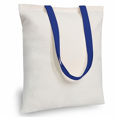 Image of TOPDesign 12-Pack Economical 16 inchx15 inch Cotton Tote Bag, Lightweight Medium Reusable Grocery Shopping Cloth Bags, Suitable for DIY, Advertising, Promotion, Gift, Activity