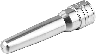 Boquilla de vapor para máquinas de café con aislamiento térmico mejorado para espumar leche (acero inoxidable plateado)