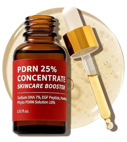 Image of Salmon DNA PDRN 250,000 ppm Concentrate Skincare Booster - Microneedling Serum w /EGF Peptide & PDRN 25% Growth Factor - Anti-Aging Face Serum with Panthenol 1 Fl Oz Korean Skincare