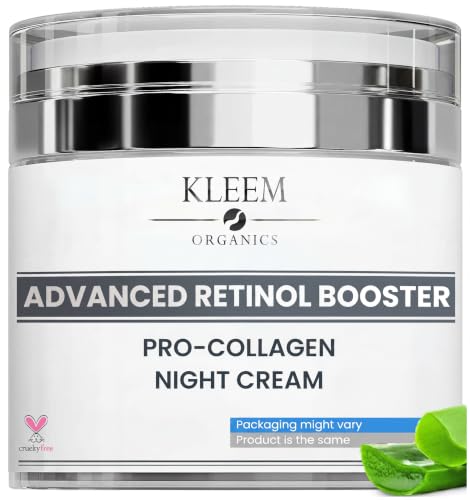 Kleem Retinol Cream for Face Anti Aging Moisturizer with Hyaluronic Acid Panthenol & Vitamin E Night Cream for Fine Lines Wrinkles Dark Spots & Uneven Skin Tone 1.7 Fl Oz