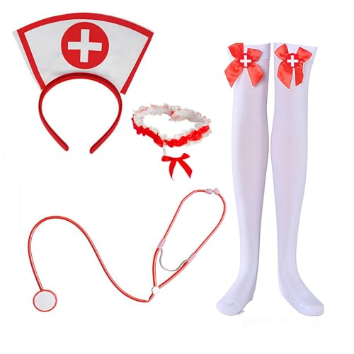 Chapeau d'infirmière et bas d'Halloween pour s'amuser en boîte ou en soirée costumée