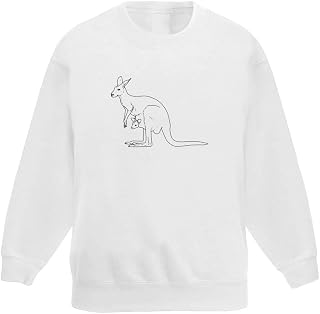 Azeeda 'Kangaroo & Joey' Kid's Sweatshirt/Jumper (7-8 Years) (KW00100863)