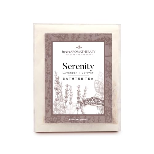 hydraAromatherapy Bathtub Tea in Serenity, 1 Count (Pack of 1), Silver