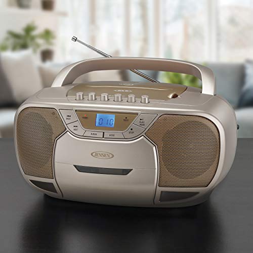 image for JENSEN CD-590-C CD-590 1-Watt Portable Stereo CD and Cassette Player/R