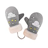 ★ Die Skihandschuhe bestehen aus atmungsaktivem Stoff und der innere arktische Samt ist warm und bequem, wodurch Ihre Kinder bei kaltem Wetter warm bleiben können.