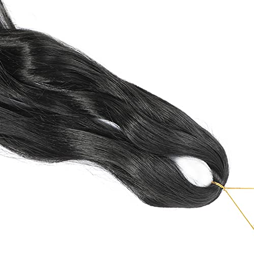 French Curly Braiding Hair 10 Inch 8 Packs - Pre Stretched Bouncy Braiding Hair- Loose Wavy Synthetic Hair Extensions For Black Women (10 inch 8 packs 1B)