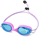 Vvinca Kids-Swim-Goggles with Bungee Strap No Leaking Anti Fog Toddler-Pool-Goggles Kids 6-14 Goggle