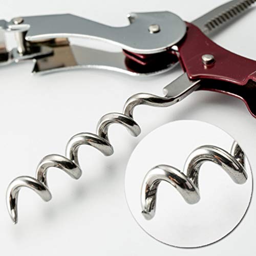 UPKOCH Saca-rolhas profissional de garçons de aço inoxidável abridor de garrafas de vinho cortador d