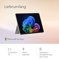 Microsoft Surface Pro | Copilot+ PC | 12” LCD Touchscreen | Snapdragon® X Plus | 16GB RAM | 512GB Speicher | Neuestes Modell | Platin – Ansicht 6
