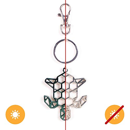 Del Sol Color-Changing Key Chain - Changes Color in the Sun - Made from Zinc Alloy, Rust resistant - 2' wide