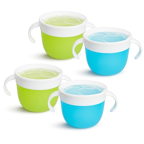 Image of Munchkin® Snack™ Catcher Toddler Snack Cups, 4 Pack, Blue/Green