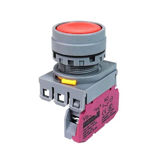 Interrupteur 22mm bouton-poussoir instantané FXBY6 plan 1NO 1NC - 6