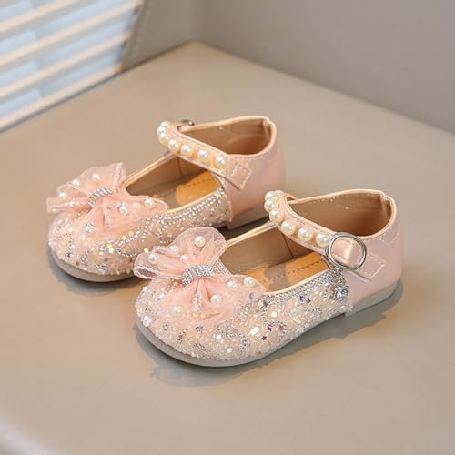IWIHMIV Baby Dress Shoes Girl Flat Dress Shoes Toddler/Little Girls Mary Jane Flat Shoes Slip-On School Party Dress Shoes3