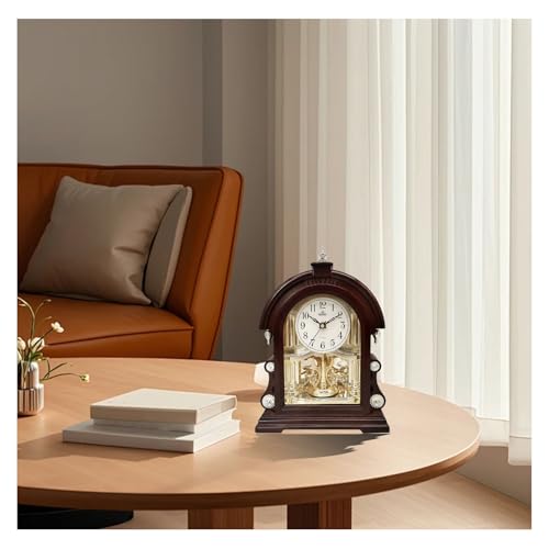 Reloj de péndulo clásico europeo vintage para mesa de salón 7