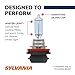 SYLVANIA - H11 SilverStar - High Performance Halogen Headlight Bulb, High Beam, Low Beam and Fog Replacement Bulb, Brighter Downroad with Whiter Light (Contains 2 Bulbs)