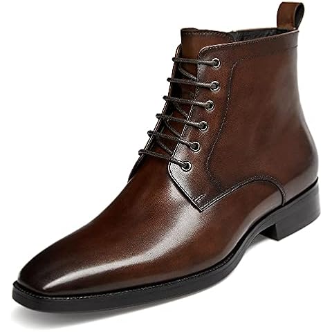 GIFENNSE Mens Chukka Boots | Mens Dress Boots | Oxford Leather Boots | Famal Chelsea Boots for Men Cover