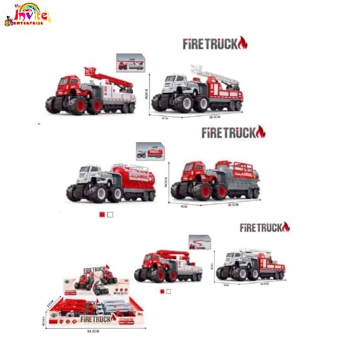 Image of 1:43 Metal Toys Alloy Diecast Truck Set Toy, Diecast Miniature Car Model (Pack Of 3) (City Service Truck),Grey