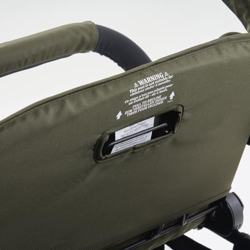 Image of Familidoo H4E Quad Lidoo Lite 4-Seater Stroller Wagon for Kids, Lightweight & Foldable with Reclining Seats, 5-Point Harness, Double Canopy & Rain Cover (Olive)