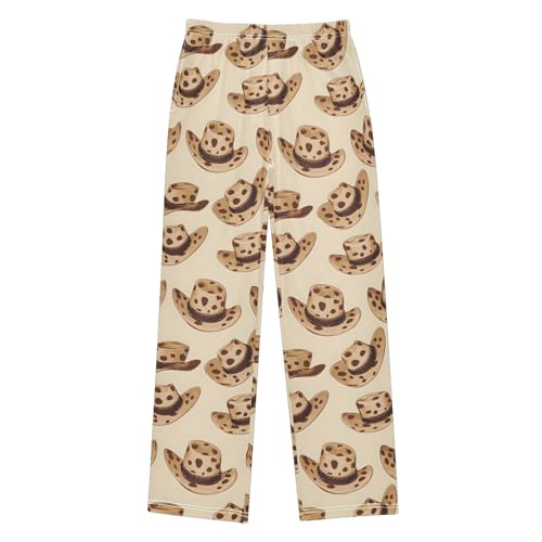 Pajama Pants Cowboy Spotted Hats PJ Bottoms Sleepwear Lounge Sleep Pant with Pockets