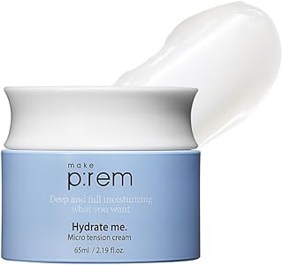 MAKE P:REM Hydrate Me. Micro Tension Cream, Moisturizing Watery Gel Type, Non-Sticky Finish Hydrating Facial Cream for Dry, Sensitive, Oily, Acne-prone Skin, Korean Skin Care, 2.19 fl. oz. (65ml)
