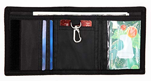 Rfid Trifold Canvas Camouflage Wallet For Men,Mini Coin Purse With Zipper And Front Pocket For Kids(Blue) #TOP3