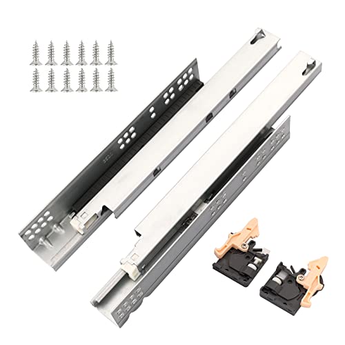 6 Pair 16 Inch Undermount Soft Close Drawer Slides,Bottom Mount Concealed 100lb Load Capacity Full Extension Ball Bearing Rails with Adjustable Locking Devices by Hitess - Used condition - US$69.56