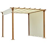✅Praktisch: Dieser Pavillon in Pergola Design ist ideal für Wohn- oder Verkaufsräume. Die schöne Holzoptik ist ein echter Blickfang