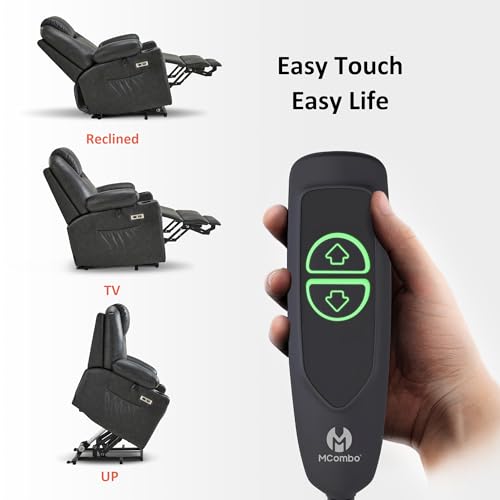 Image of MCombo Small Power Lift Recliner Chair for Elderly, Heat and Massage 7141