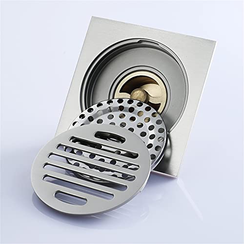 Siphon de sol brossé pour douche à l'italienne moderne 1010 - 7