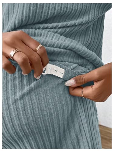 Image of MakeMeChic Women's Maternity Sets Summer Rib Knit Top and Short | 2 Piece Mama Clothes,Lounge,Short Sleeve Tee Shirt,Pregnancy Pajamas,Bump Friendly Outfits