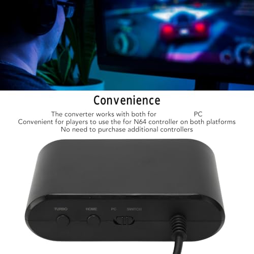 Convertidor para controlador N64 con función PC y adaptador de gamepad dual 7