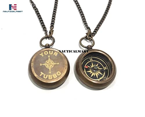 Set de regalo con brújula dual de latón personalizada grabada, idea especial para él/ella, colgante náutico, regalo para cumpleaños, aniversario o Navidad miniatura 5