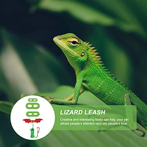 POPETPOP Definir Coleira De Lagarto Coleira e Arnês De Lagarto Alça De Trela De Animal Pequeno Corda