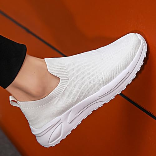 Men Solid Color Mesh Slip On Casual Shoes Comfortable Breathable Soft Sole Round Sneaker Laces for Men4