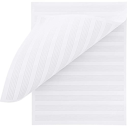 Blank Sheet Music Notebook Pad For Composing, Letter Size (8.5 X 11 In, 96 Sheets) #TOP2